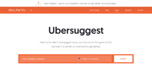 Ubersuggest Free Keyword Tool